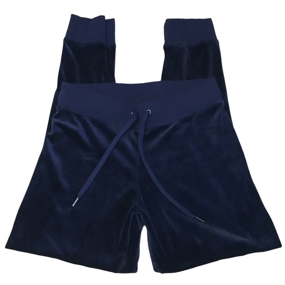 🆕CHAMPION “Elite” Navy Blue Velour Joggers, Size Medium - Picture 5 of 11
